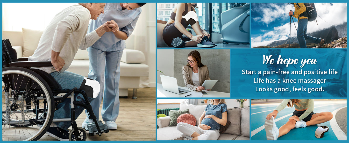 Viravelle™ Knee Massager with heat fire , Cordless Knee Massager