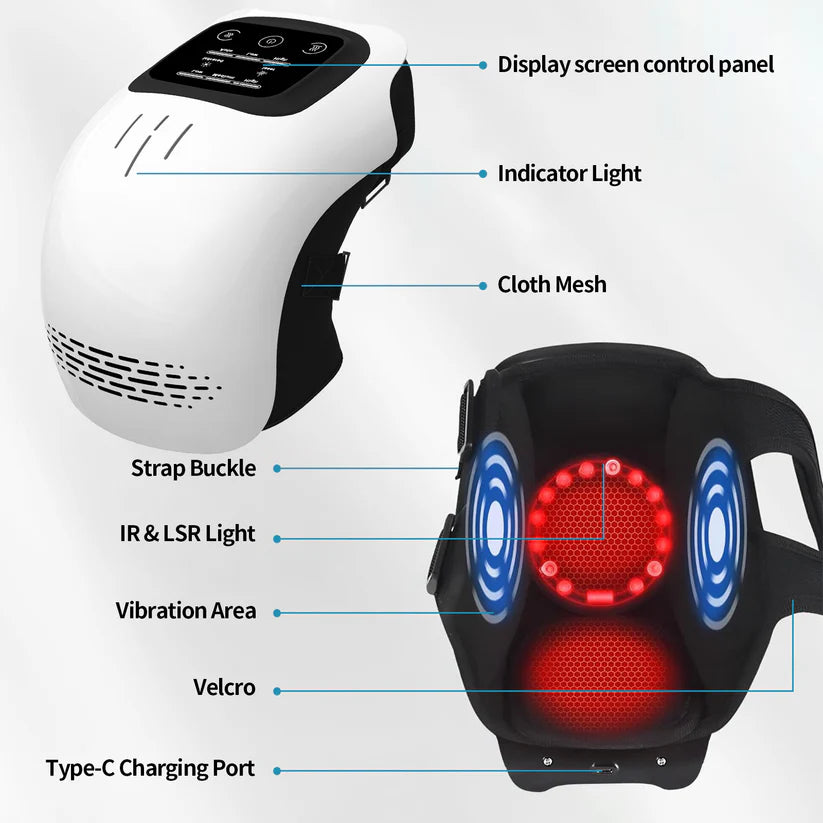 Viravelle™ Knee Massager with heat fire , Cordless Knee Massager